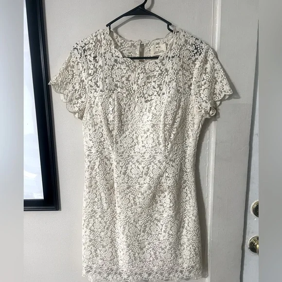summer white lace dress Like An Angel Long Sleeve Lace Dress White main image 0